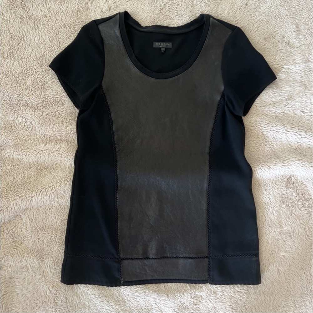 Rag & Bone black leather top